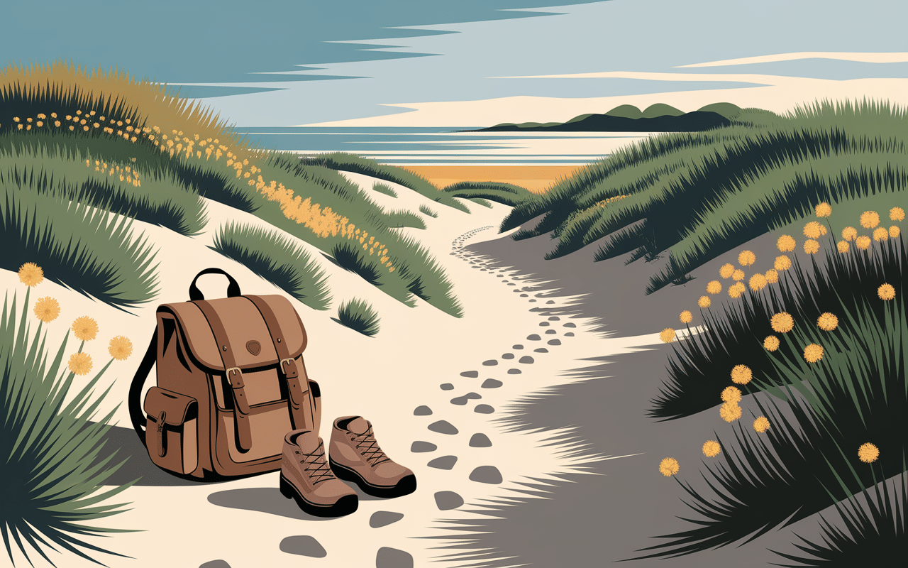 Sentier accès plage de portigliolo - arinella di portigliolu parking nature