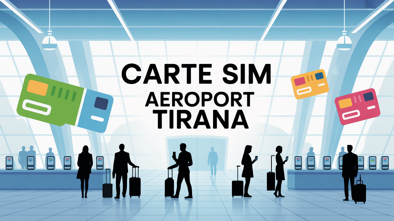 acheter carte sim albanie aéroport hall tirana