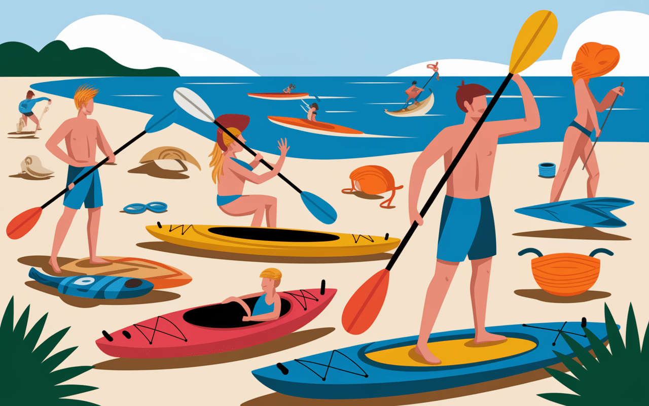 Sports nautiques plage de Capitello paddle kayak snorkeling