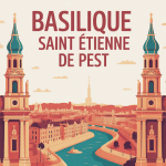 Vue stylisée basilique saint étienne de pest Budapest