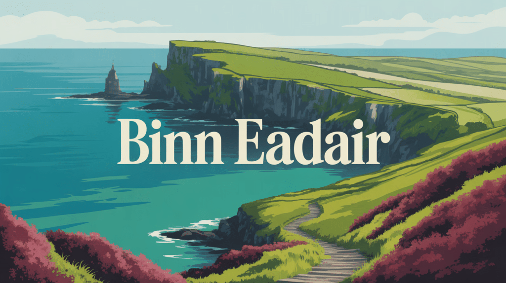 vue panoramique binn eadair falaises mer