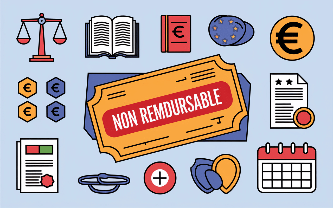 infographie comment se faire rembourser un billet d'avion non remboursable