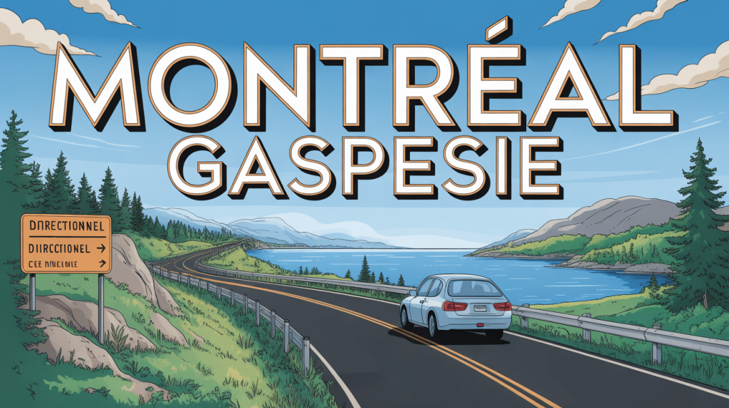 Paysage Gaspesie Montreal route frontale