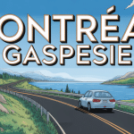 Paysage Gaspesie Montreal route frontale
