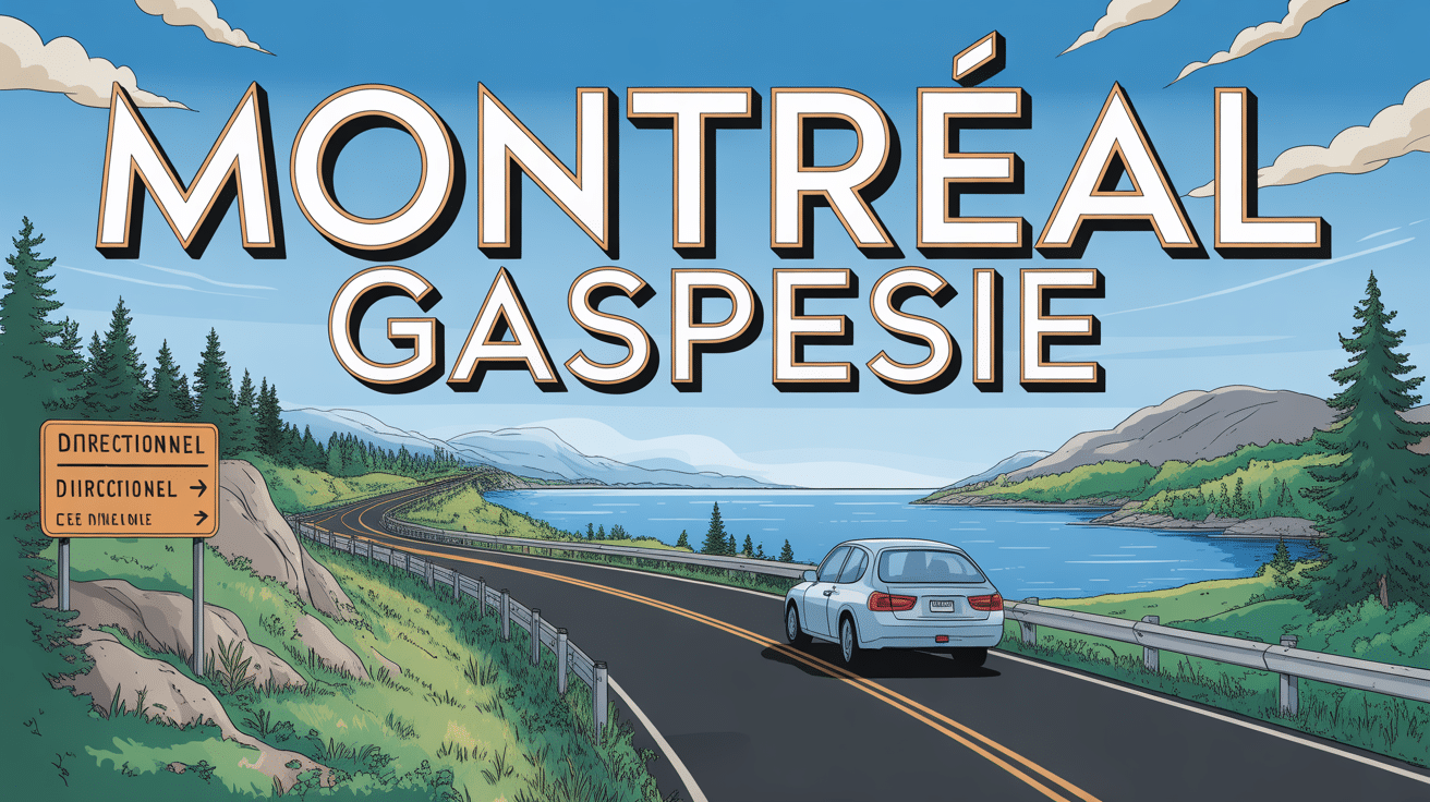 Paysage Gaspesie Montreal route frontale