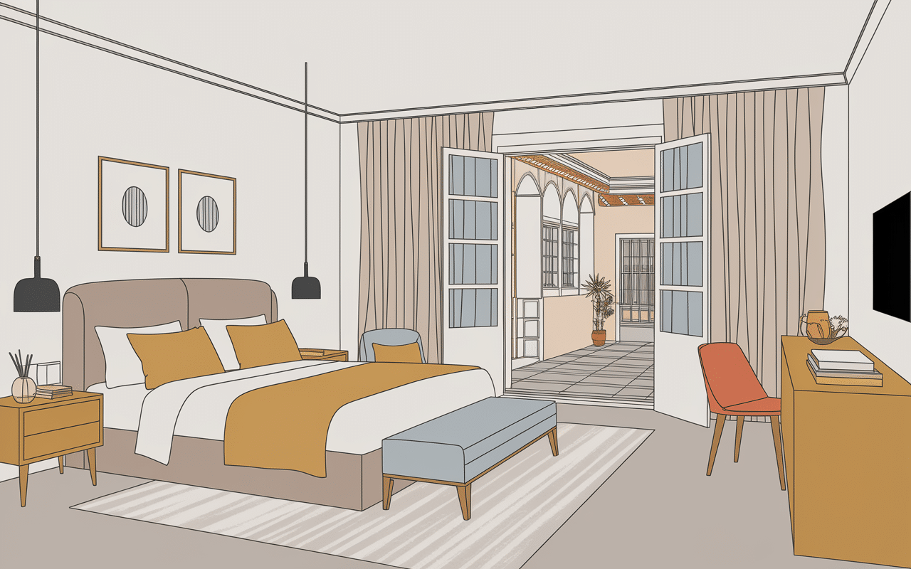 Chambre moderne hotel coypel paris 13e confortable