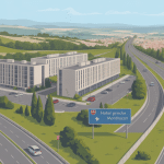 vue aérienne hotel montluçon proche autoroute