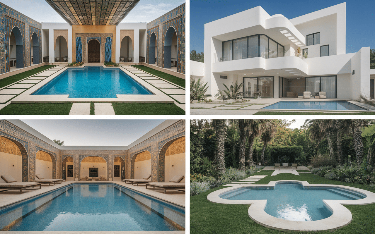 architectures variées piscine hotel piscine marrakech