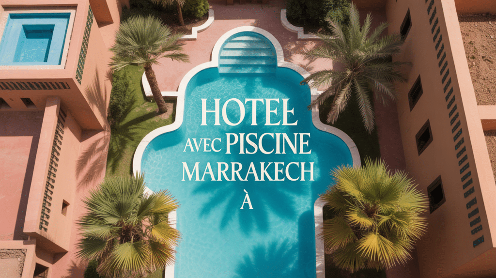piscine turquoise hotel piscine marrakech palmiers architecture ocre
