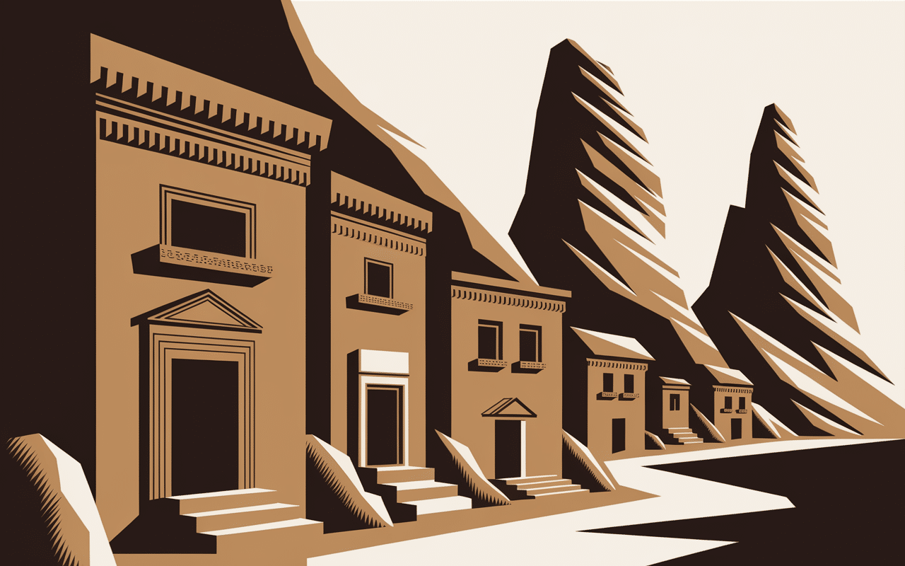 Village troglodytes turquie maisons roche