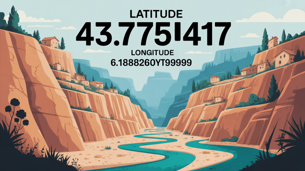 Illustration canyon Verdon latitude 43.7715417 longitude 6.18982619999997