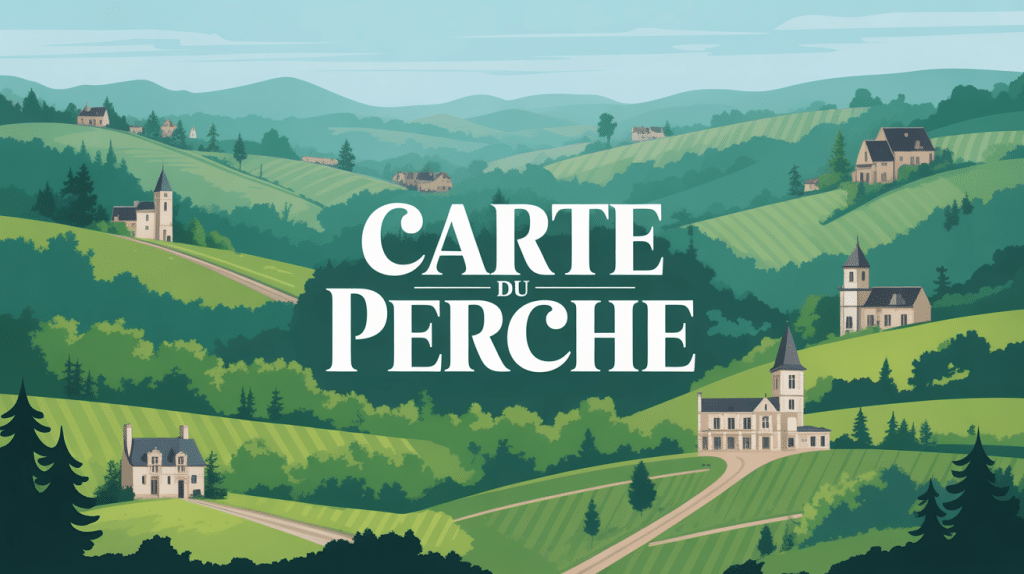 le perche carte vue panoramique collines bocage