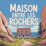 maison entre les rochers paysage granit rose