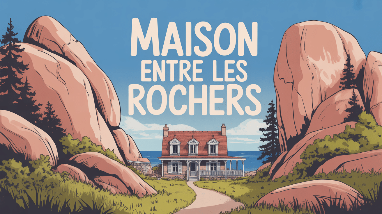 maison entre les rochers paysage granit rose