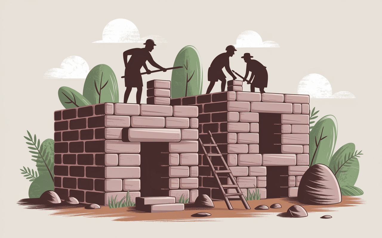 maison entre les rochers construction historique