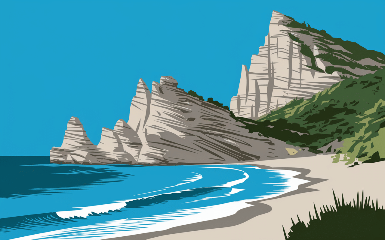 malte paysage crique plage sable falaises
