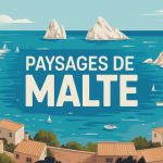 malte paysage ile mediterraneenne falaises villages turquoises