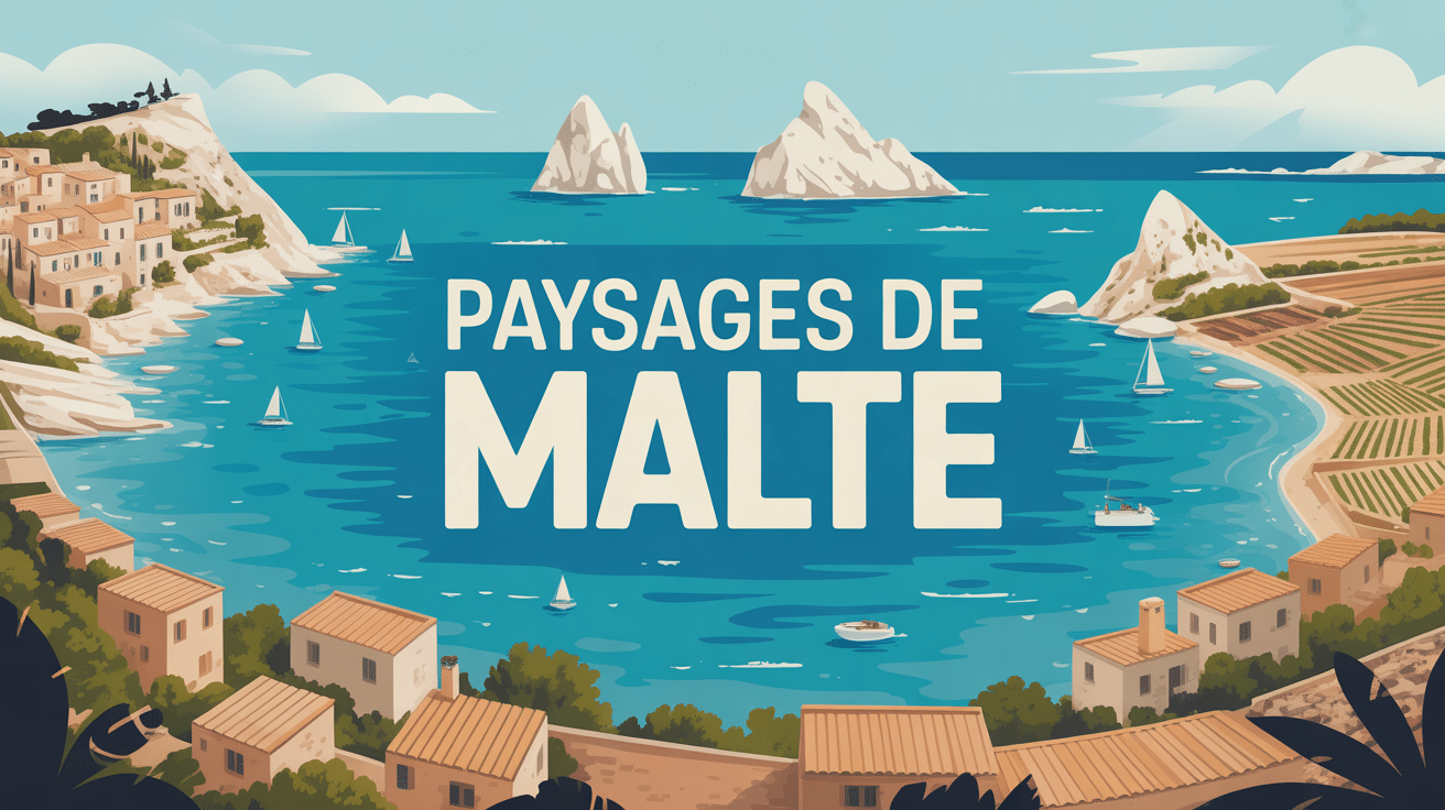 malte paysage ile mediterraneenne falaises villages turquoises