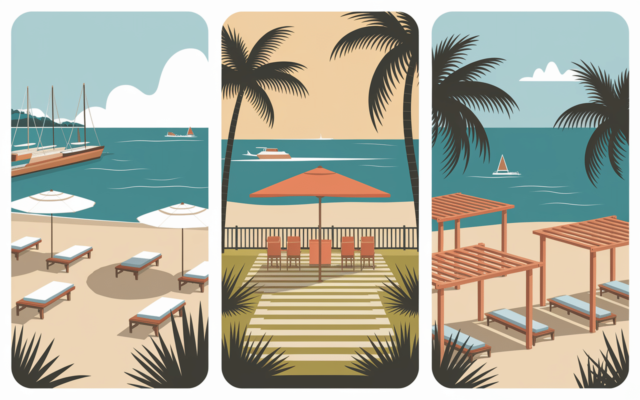 Vignettes meilleures plages privées Villefranche sur Mer