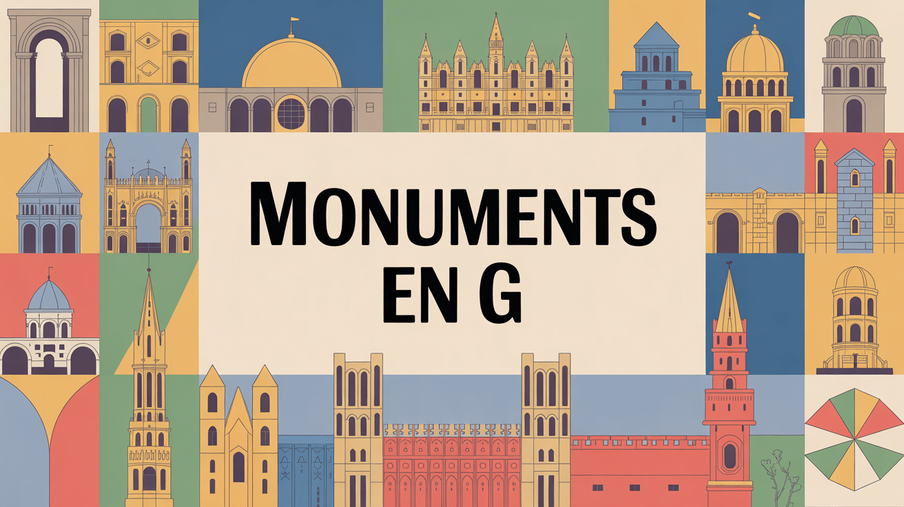 illustration monument en g mosaïque architectures