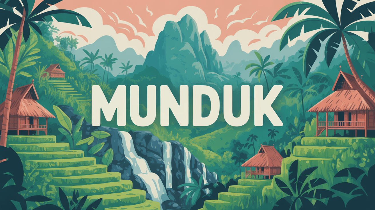 Vue sur Munduk rizières et cascades