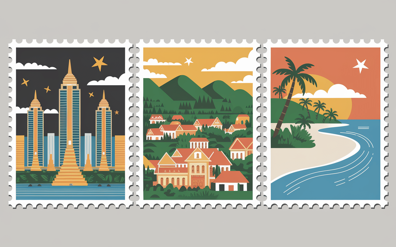 Où aller pour la première fois en Thaïlande image carte postale destinations