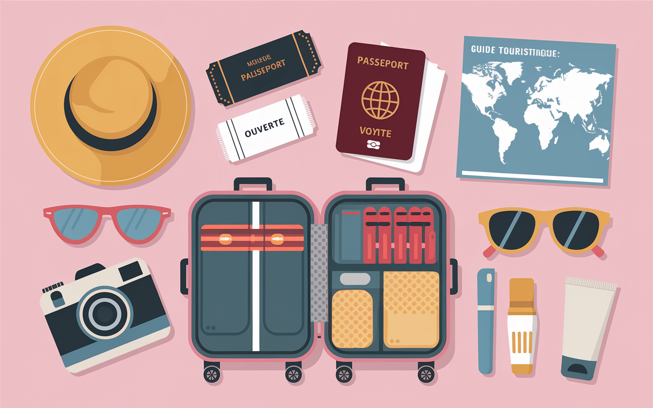 pays z préparation voyage valise passeport