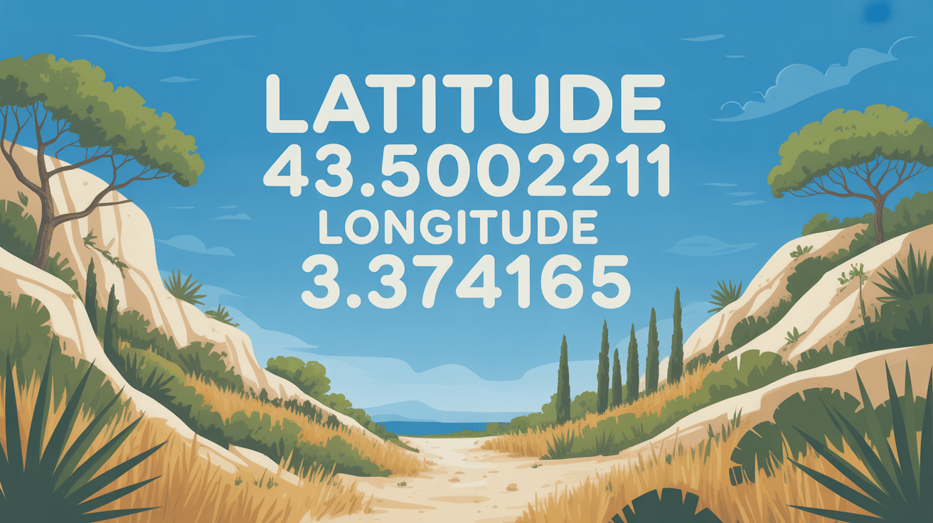 Vue nature latitude 43.6502211 longitude 3.374165