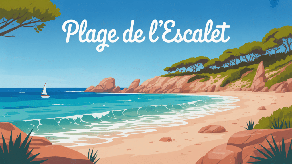 plage de l'escalet sable eaux turquoise rochers pins