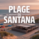 vue panoramique plage du santana restaurant océan coucher de soleil