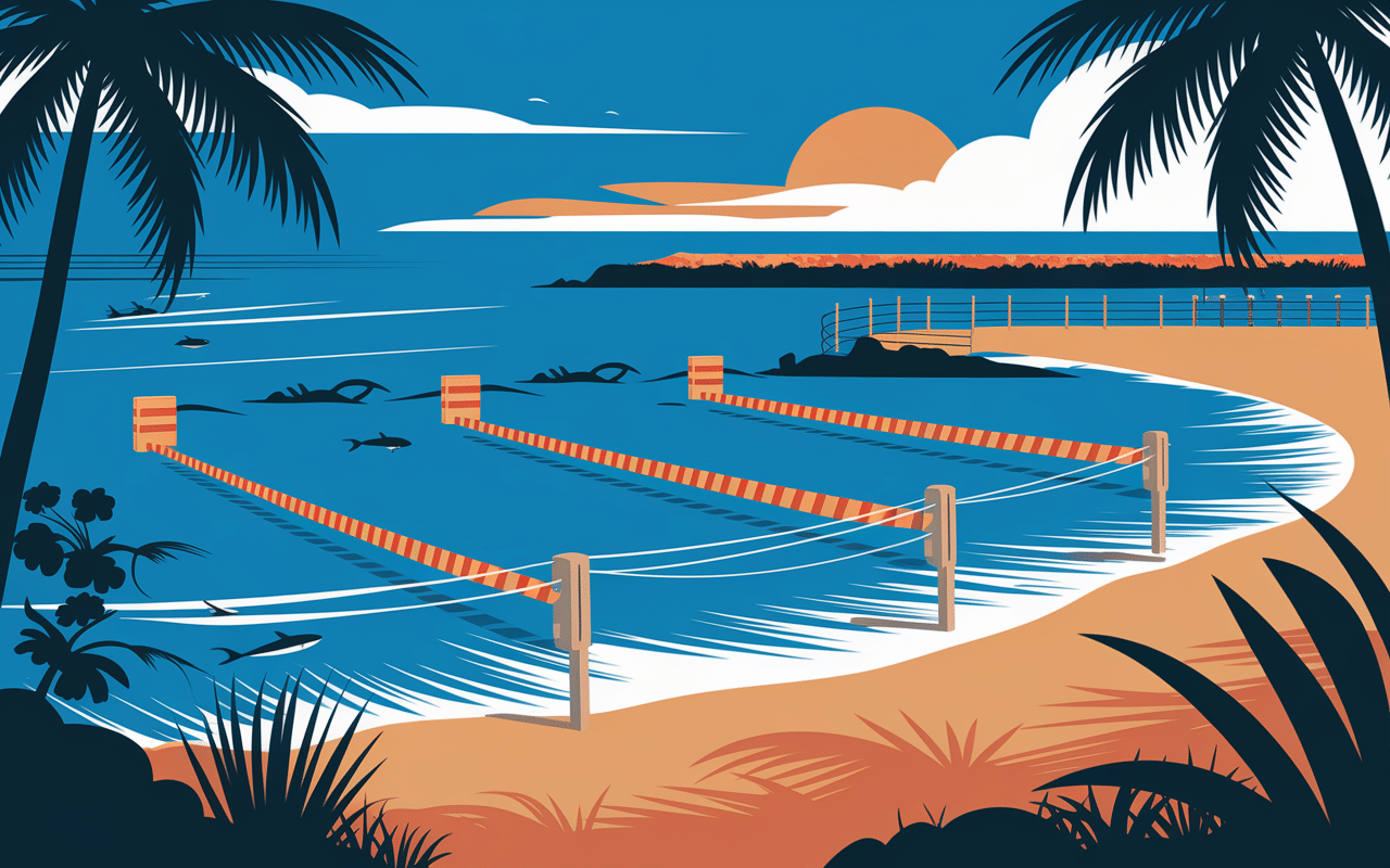 plage réunion requin surveillance filet