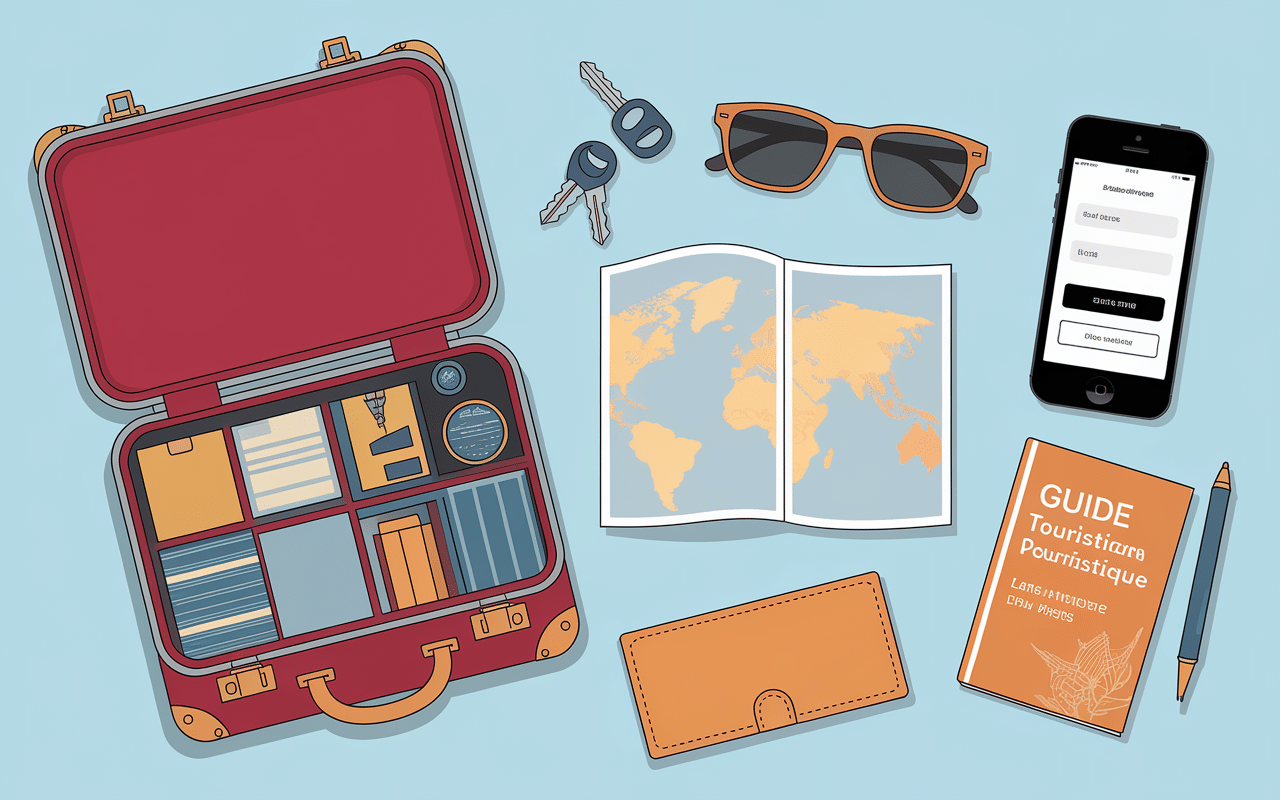 préparer séjour porto pollo valise hôtel appli