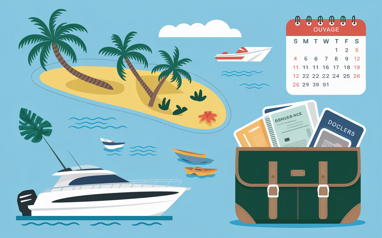 préparation séjour nusa penida carte bateau