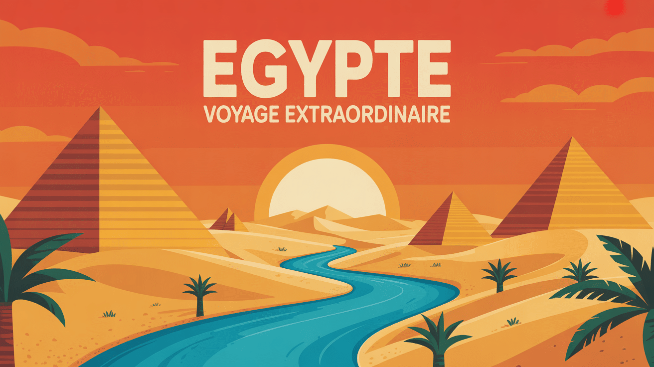 que faire en egypte illustration paysage desert pyramides
