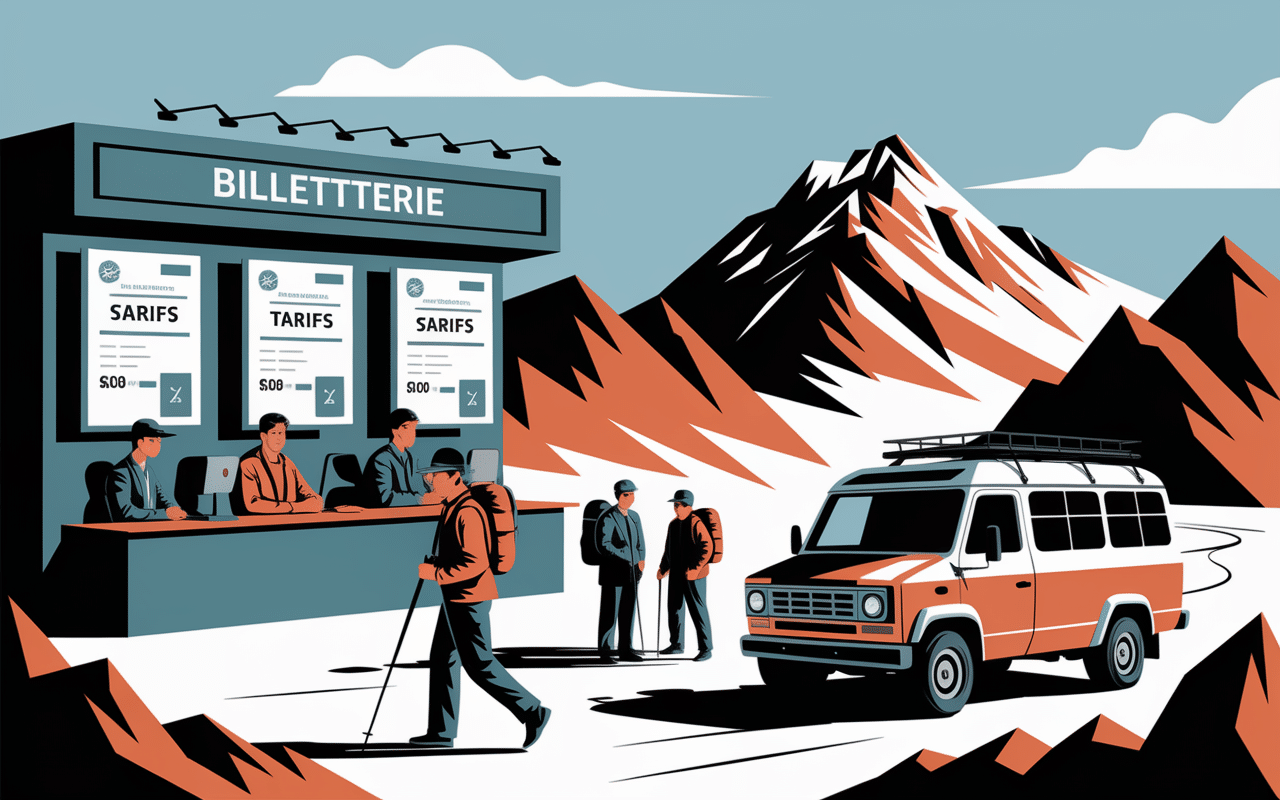 Billetterie téléphérique Etna minibus visiteurs