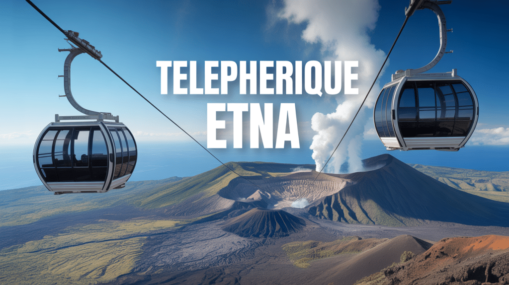 Téléphérique Etna panorama cratères mer
