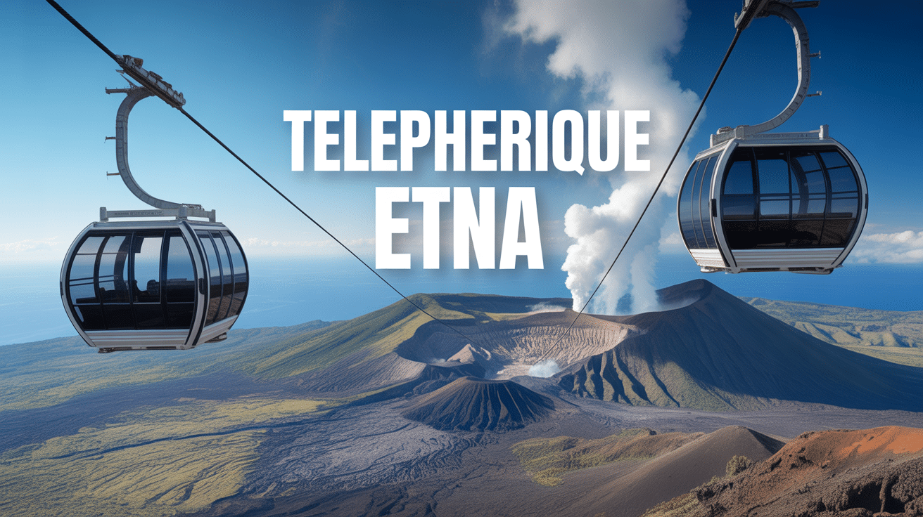 Téléphérique Etna panorama cratères mer