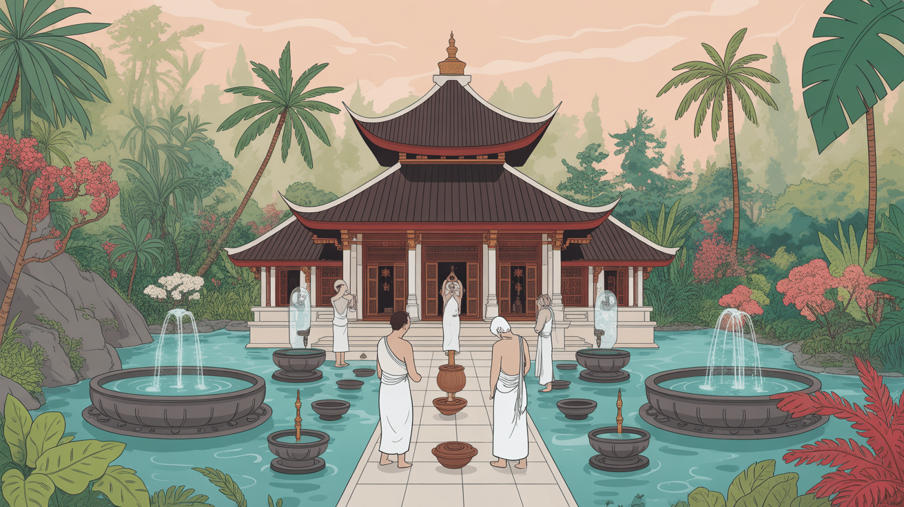 tirta temple bali sanctuaire eau sacrée rituels purification