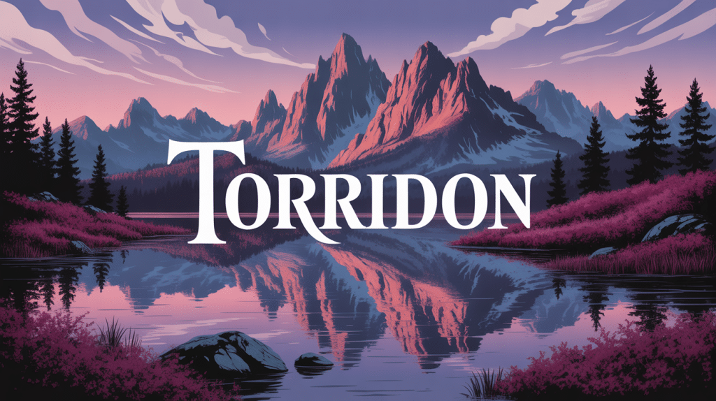 Vue de Torridon montagnes et lac au lever du jour