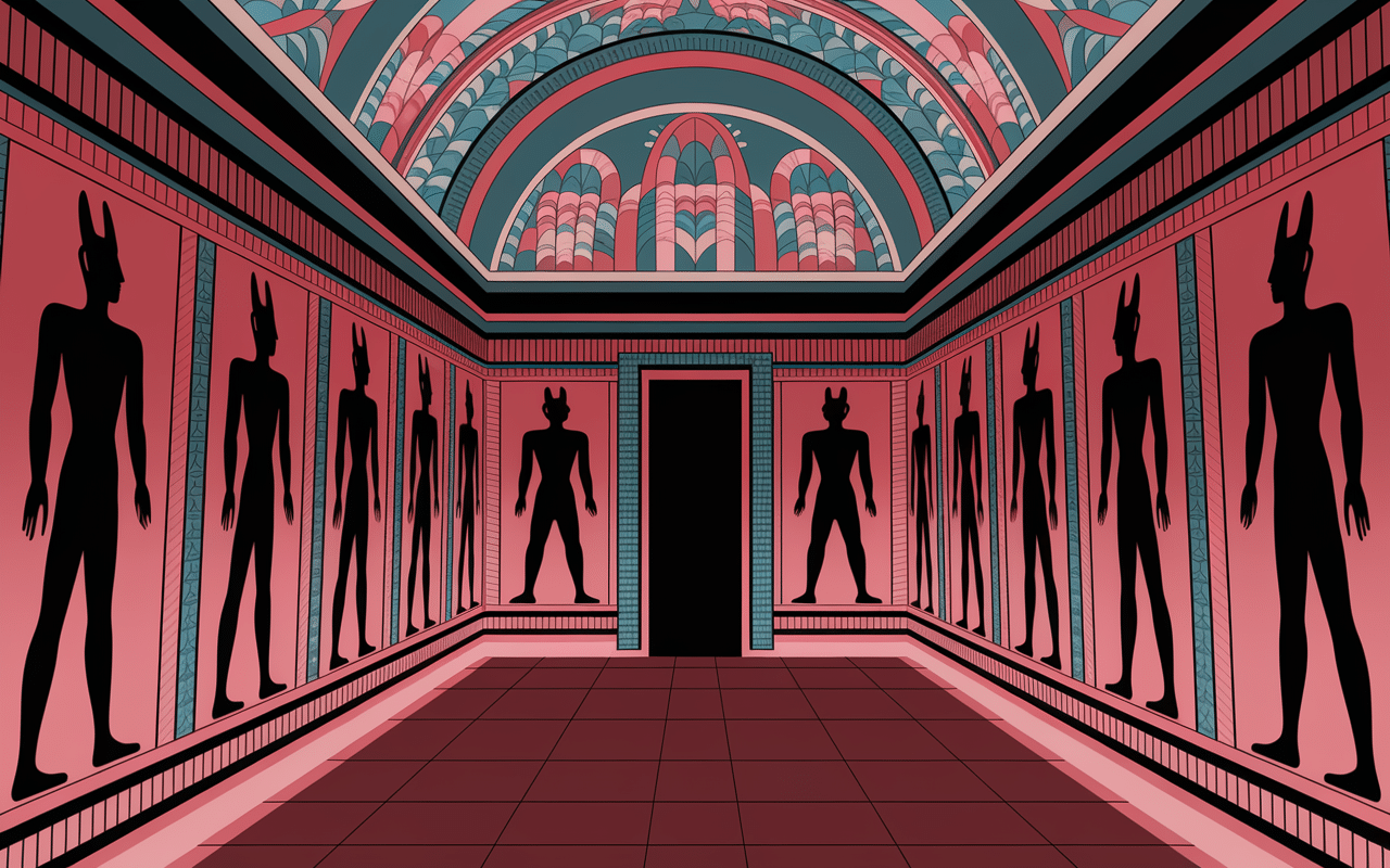 intérieur tombeau vallée des reines fresques