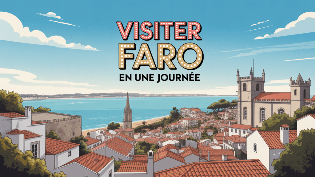 Visiter Faro en 1 jour illustration panoramique