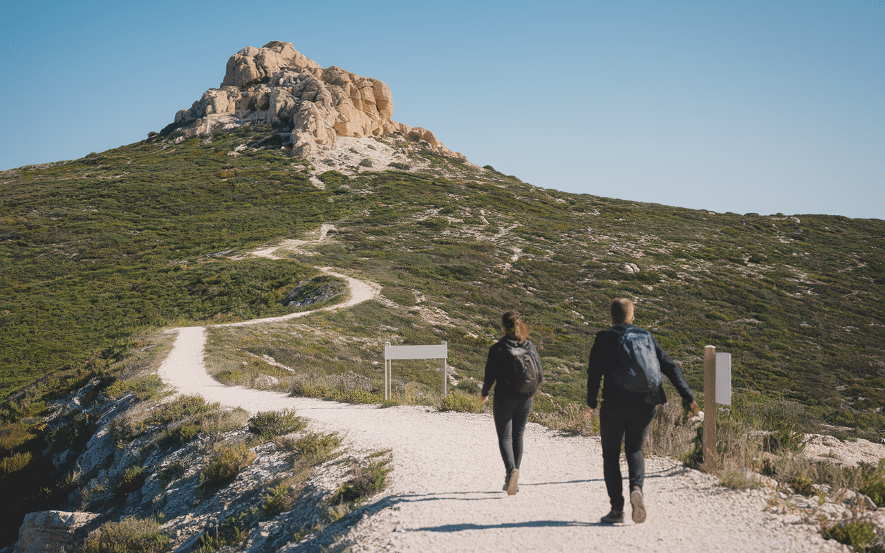 Sentier randonnée sécurisé trou de david
