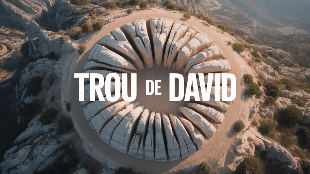 Vue aérienne du trou de david formation rocheuse
