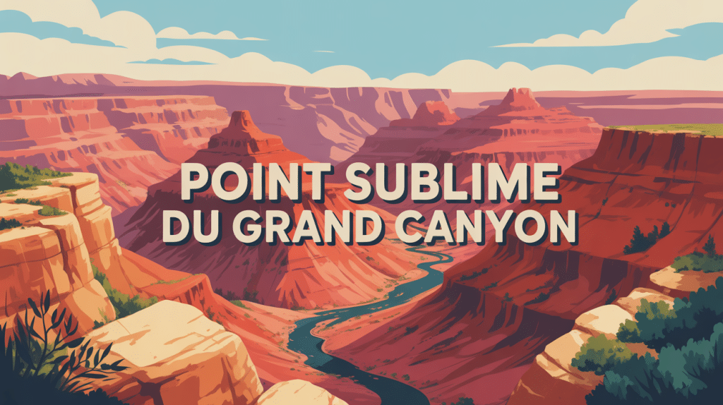 Panorama Point Sublime Grand Canyon illustration