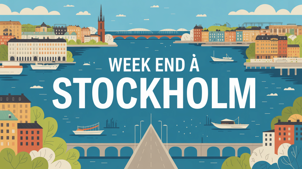 Vue panorama ville week end à stockholm ponts et couleurs