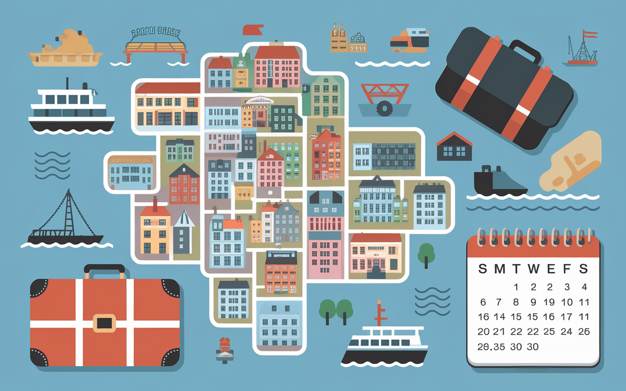 Carte quartiers transports valise calendrier wknd stockholm