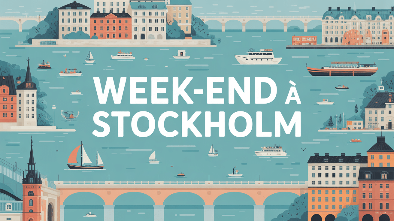 Vue aérienne de Stockholm îles ponts couleurs pastel wknd stockholm