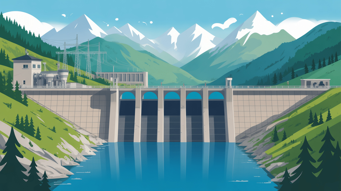 barrage de saint guérin coupe technique lac et centrale