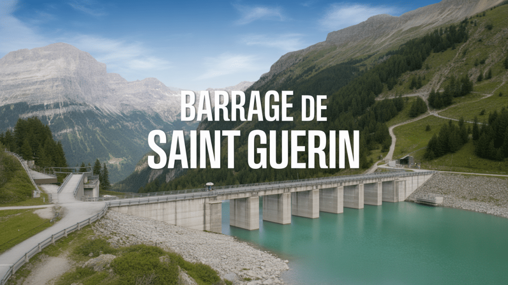 barrage de saint guérin panorama lac turquoise et montagnes