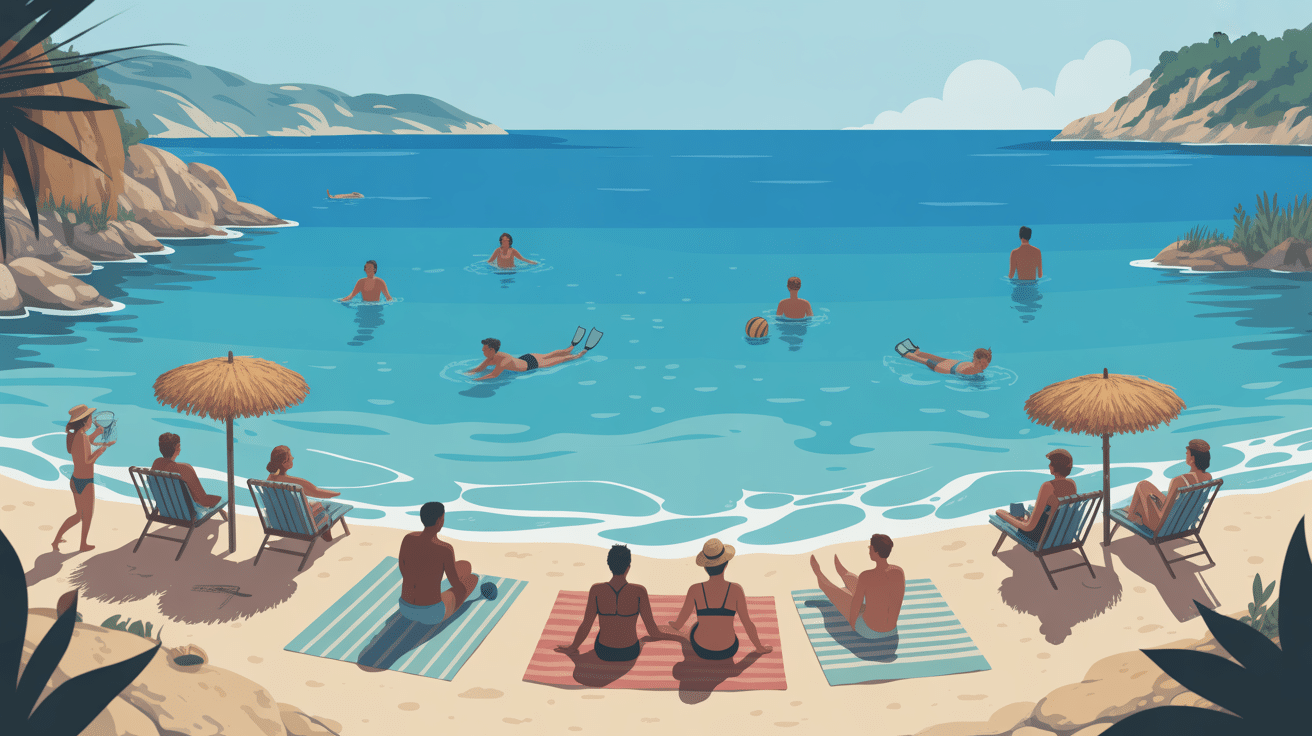 scenes d activites plage cala d orzu ambiance authentique